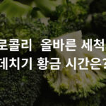 브로콜리 올바른 세척과 데치기 시간