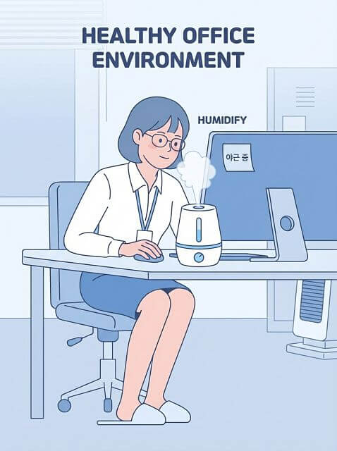 사무실 히터 눈 건조 예방, 사무실 환경을 바꾸는 '1m의 법칙'과 습도 조절