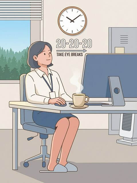 20-20-20 법칙과 의도적인 깜빡임