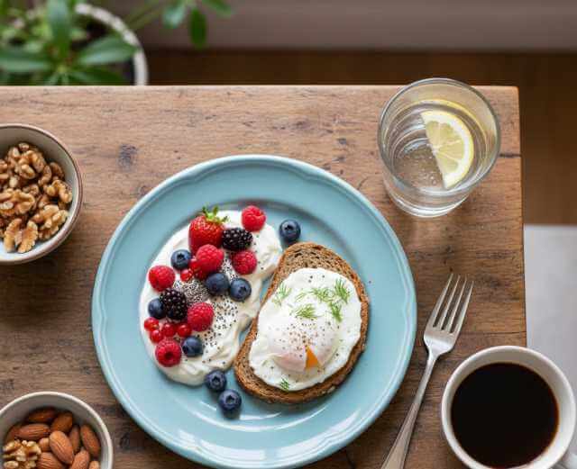 혈당 낮추는 음식인 신선한 채소와 통곡물 식단