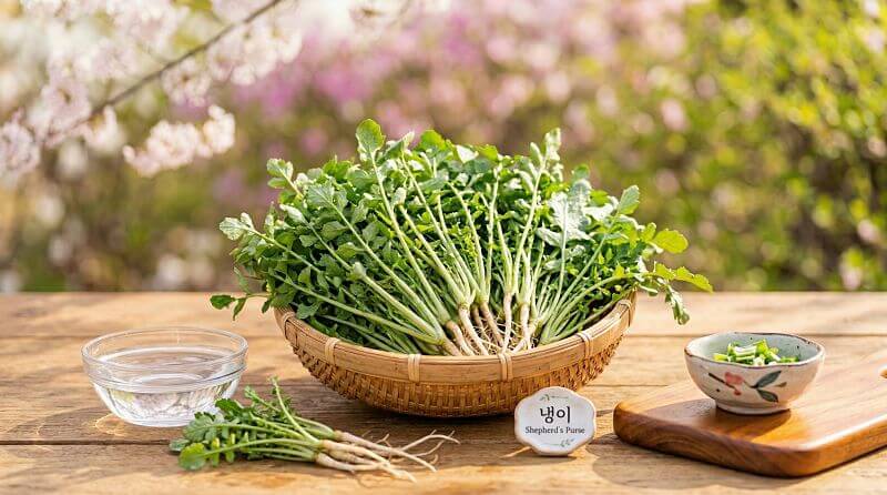 냉이: 채소 중 단백질과 칼슘의 왕