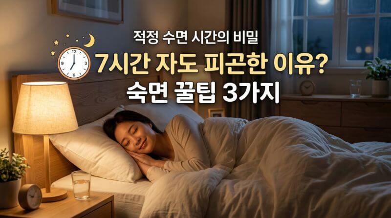 수면 시간 부족 증상 해결, 7시간 자도 피곤한 이유와 숙면 팁 3가지