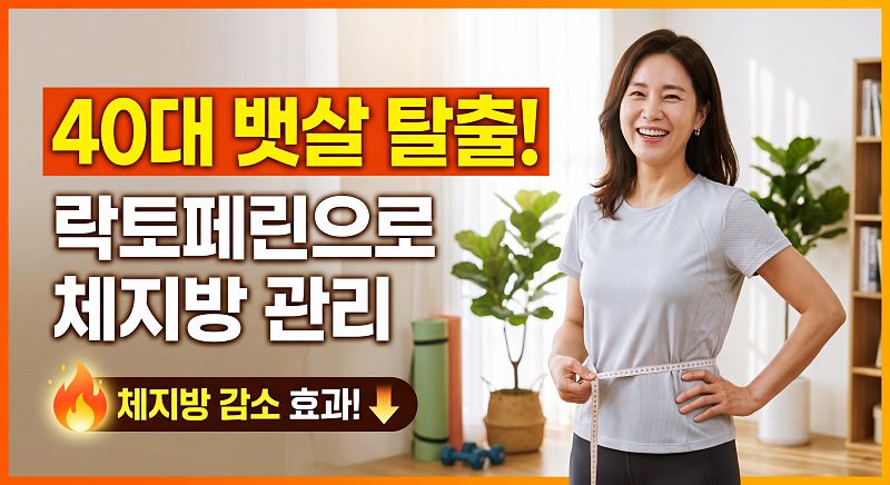 40대 뱃살 관리, 락토페린 체지방 감소 이유와 섭취 꿀팁 3가지