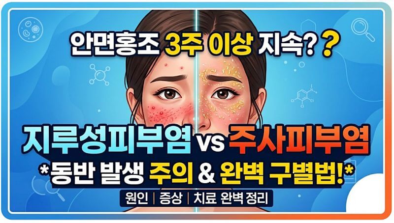 안면홍조 3주 이상 지속된다면? 지루성피부염 vs 주사피부염 동반 발생 주의