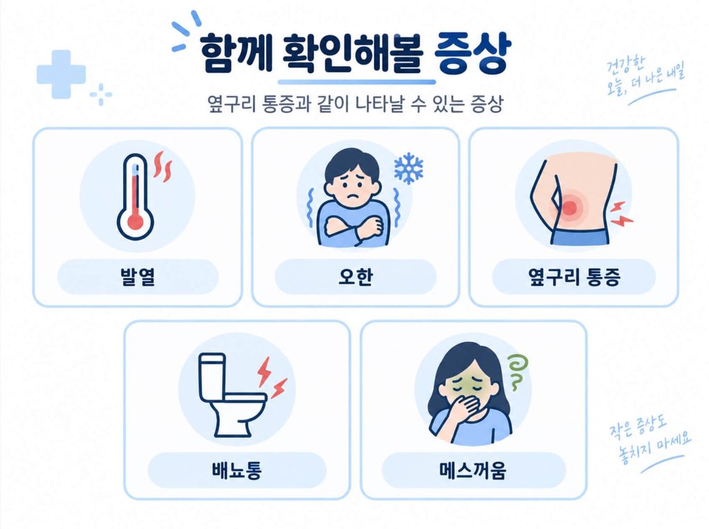 왼쪽 옆구리 통증 발열, 오한이 같이 있다면 그냥 넘기지 마세요