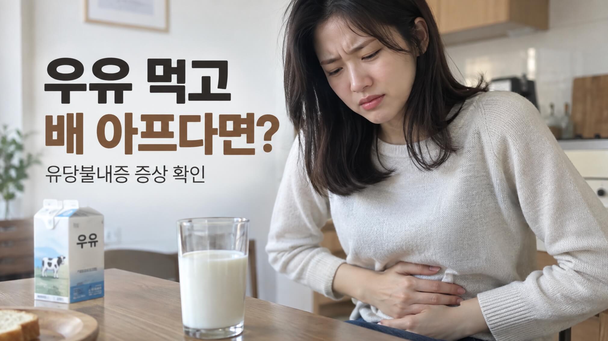 유당불내증 증상 확인, 우유 먹고 배 아프고 가스 찬다면?
