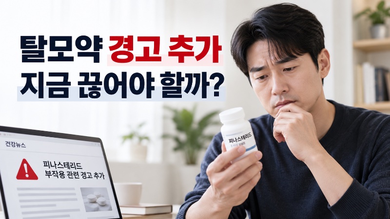 탈모약 자살사고 경고 추가, 피나스테리드 지금 끊어야 할까?