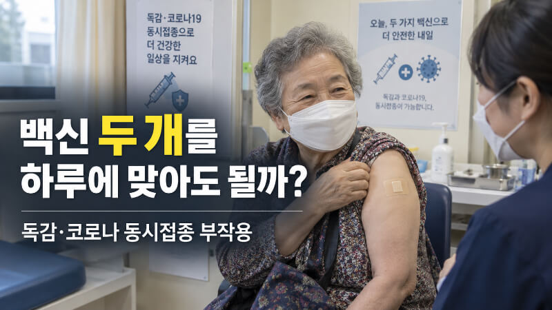 백신 두 개를 하루에 맞아도 될까? 독감, 코로나 동시접종 부작용