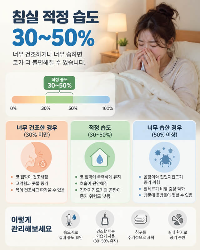 자고 일어나면 코가 꽉 막히고 콧물이 쏟아진다, 건조해서일까 비염일까?