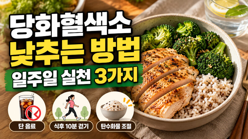 당화혈색소 낮추는 방법, 딱 일주일만 이것부터 바꿔보세요
