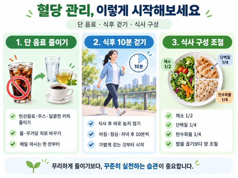 당화혈색소 낮추는 방법, 딱 일주일만 이것부터 바꿔보세요